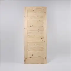 MADERAS BRAVO - Puerta pino solida five panel 45mm 80x2,00mt