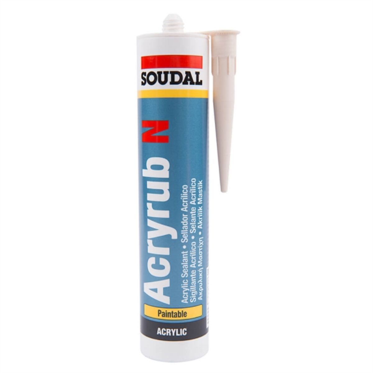 Sellador acrílico pintable almendra 300 ml, marca SOUDAL - Foto Principal
