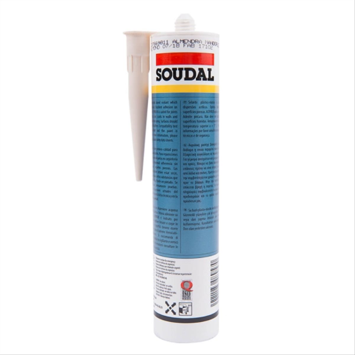 Sellador acrílico pintable almendra 300 ml, marca SOUDAL - Foto 2