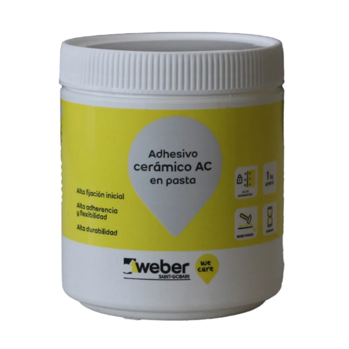 Adhesivo cerámico pasta AC 1 kg, marca WEBER - Foto Principal