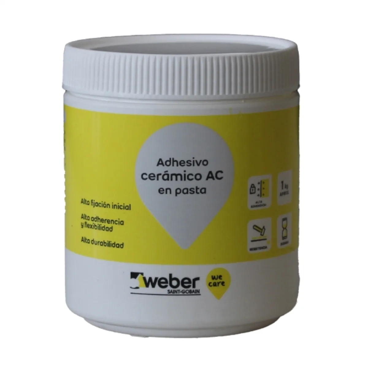 Adhesivo cerámico pasta AC 1 kg, marca WEBER - Foto Principal