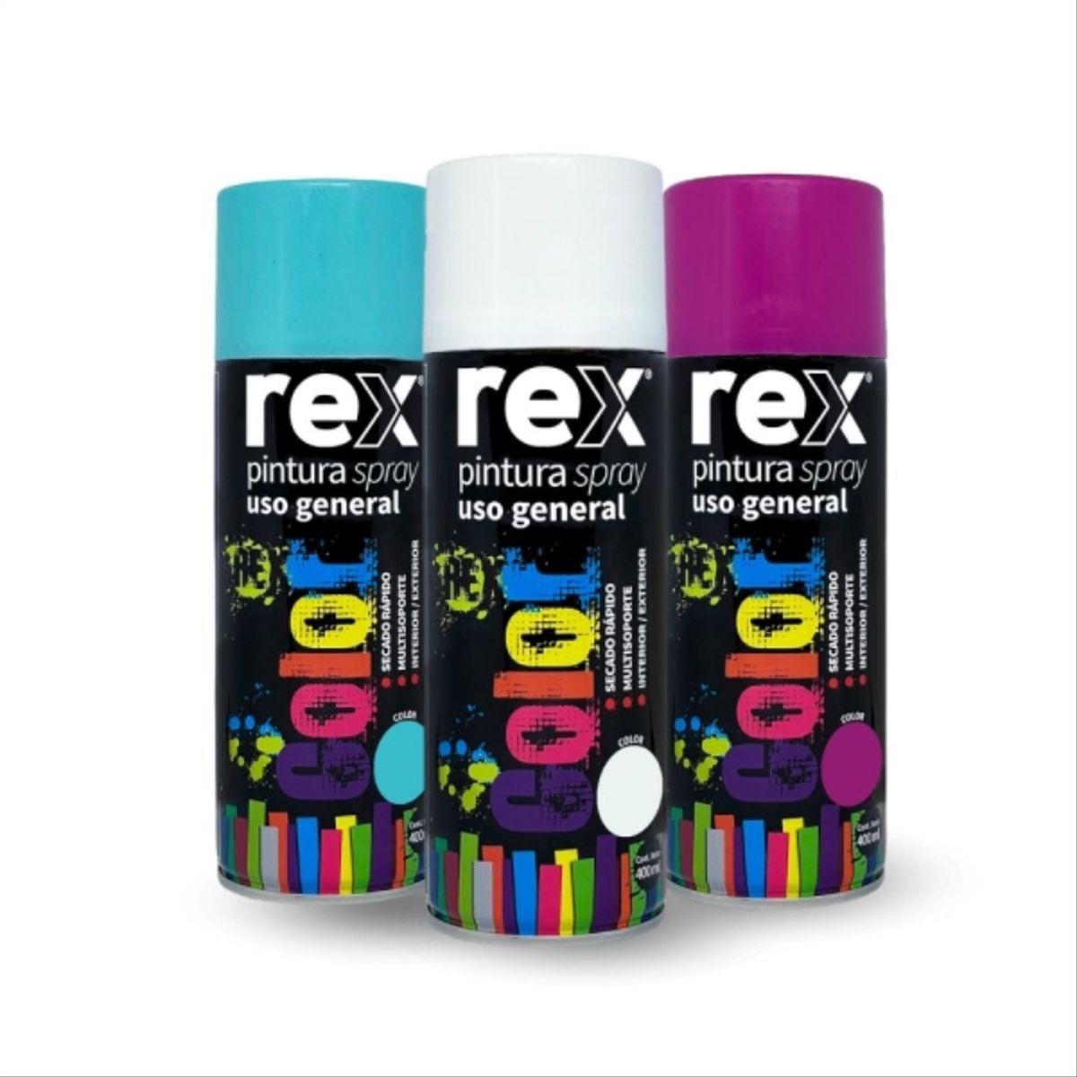 REX - Pintura Spray blanco brillante 400 ml