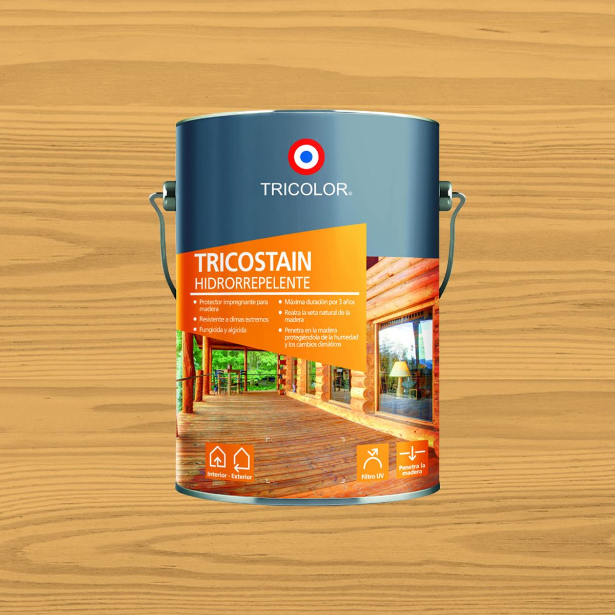 TRICOLOR - Protector de madera Tricostain natural 1 gal