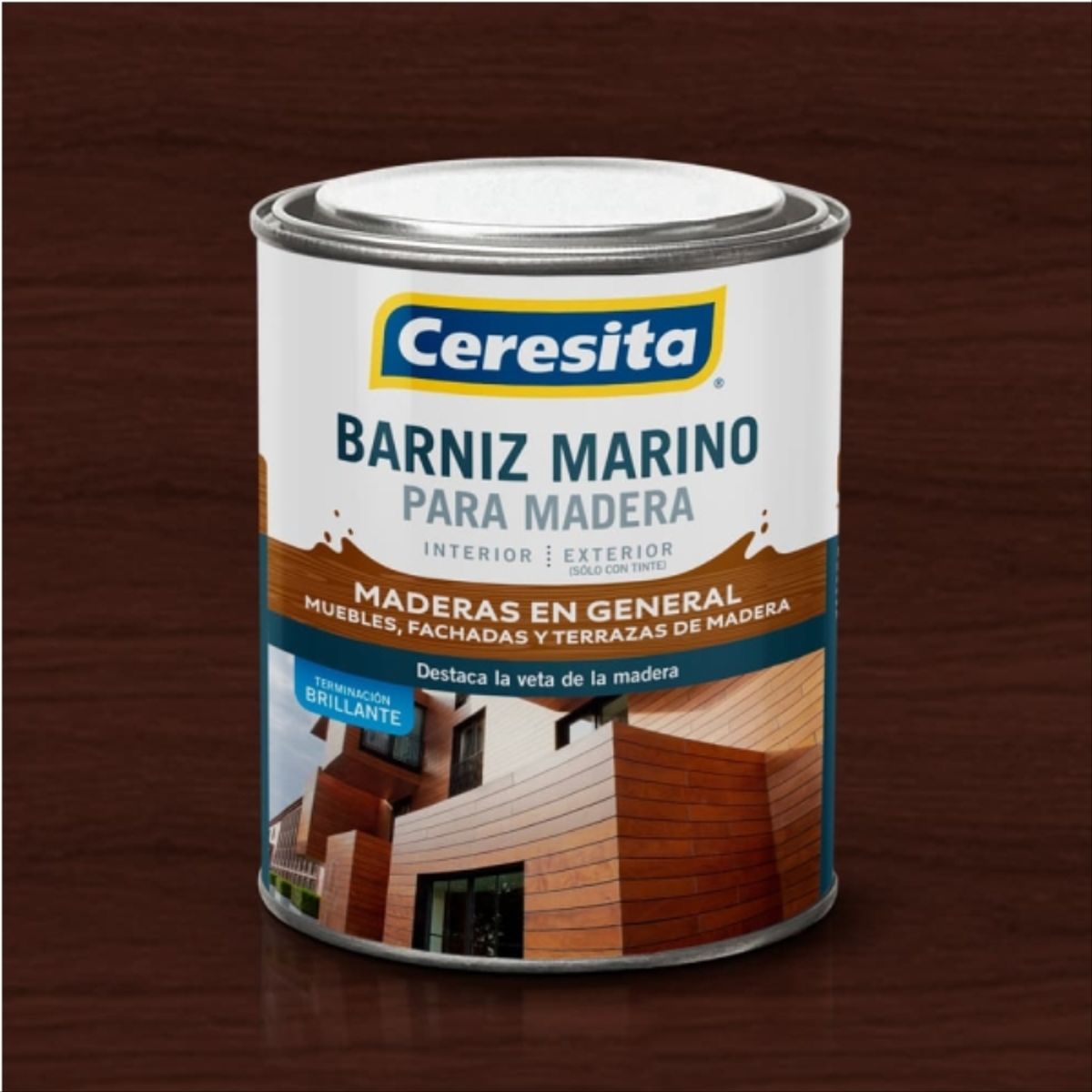 CERESITA - Barniz marino roble oscuro 1/4 gal