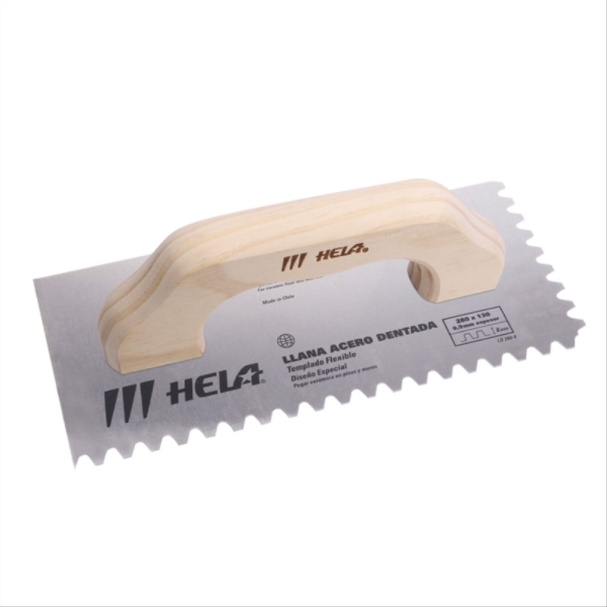 HELA - Llana acero 280x130 mm dentada 8 mm