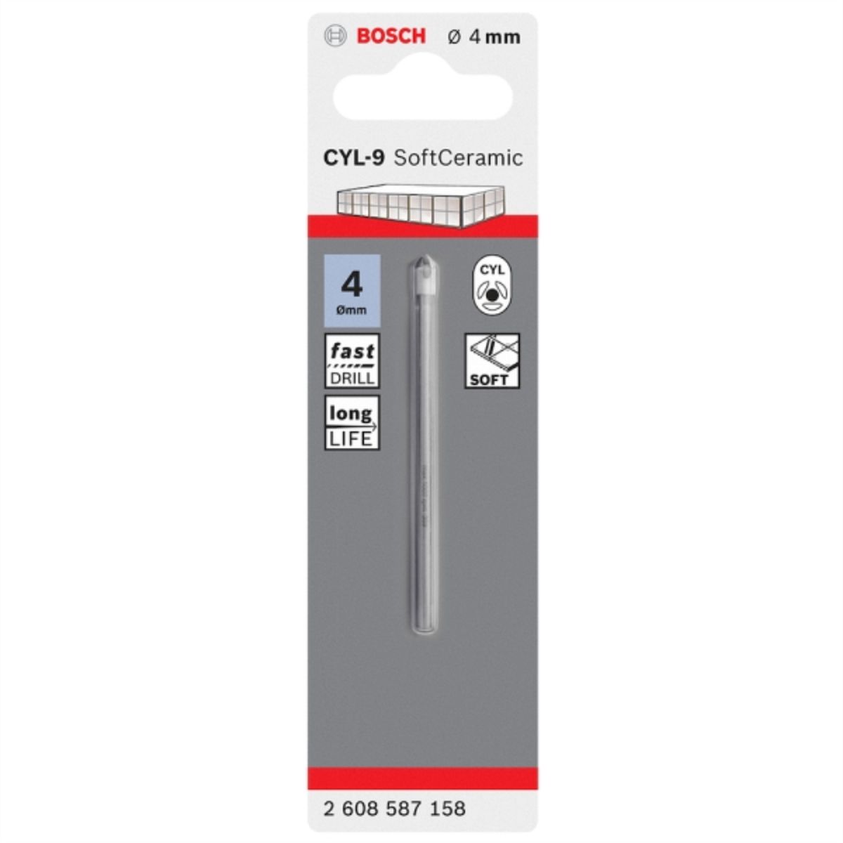 BOSCH - Broca para ceramicos - azulejos 4mm