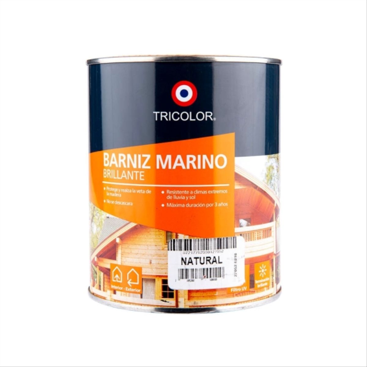 TRICOLOR - Barniz marino natural 1/4 gal