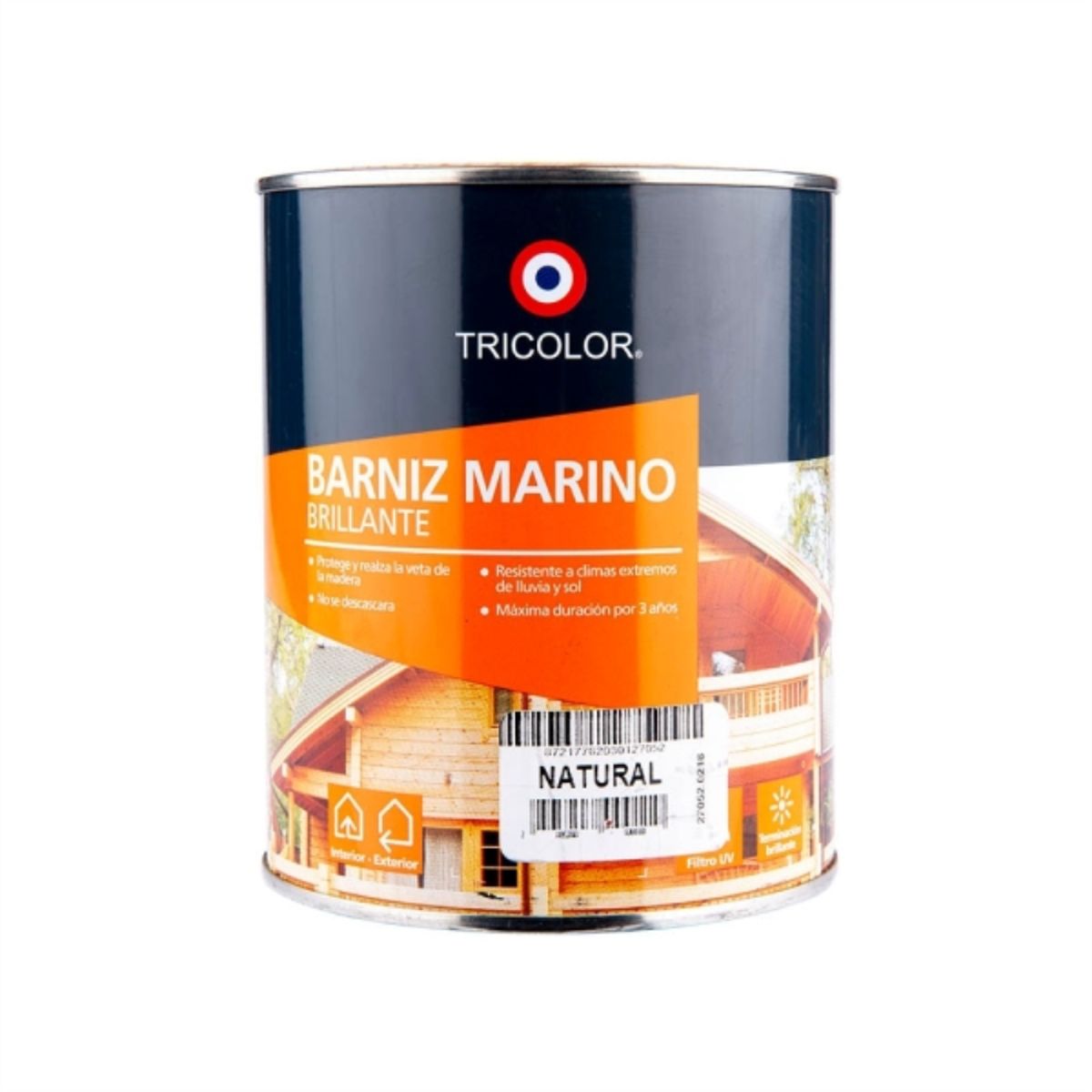TRICOLOR - Barniz marino natural 1/4 gal