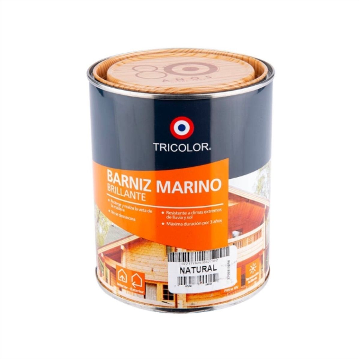 TRICOLOR - Barniz marino natural 1/4 gal