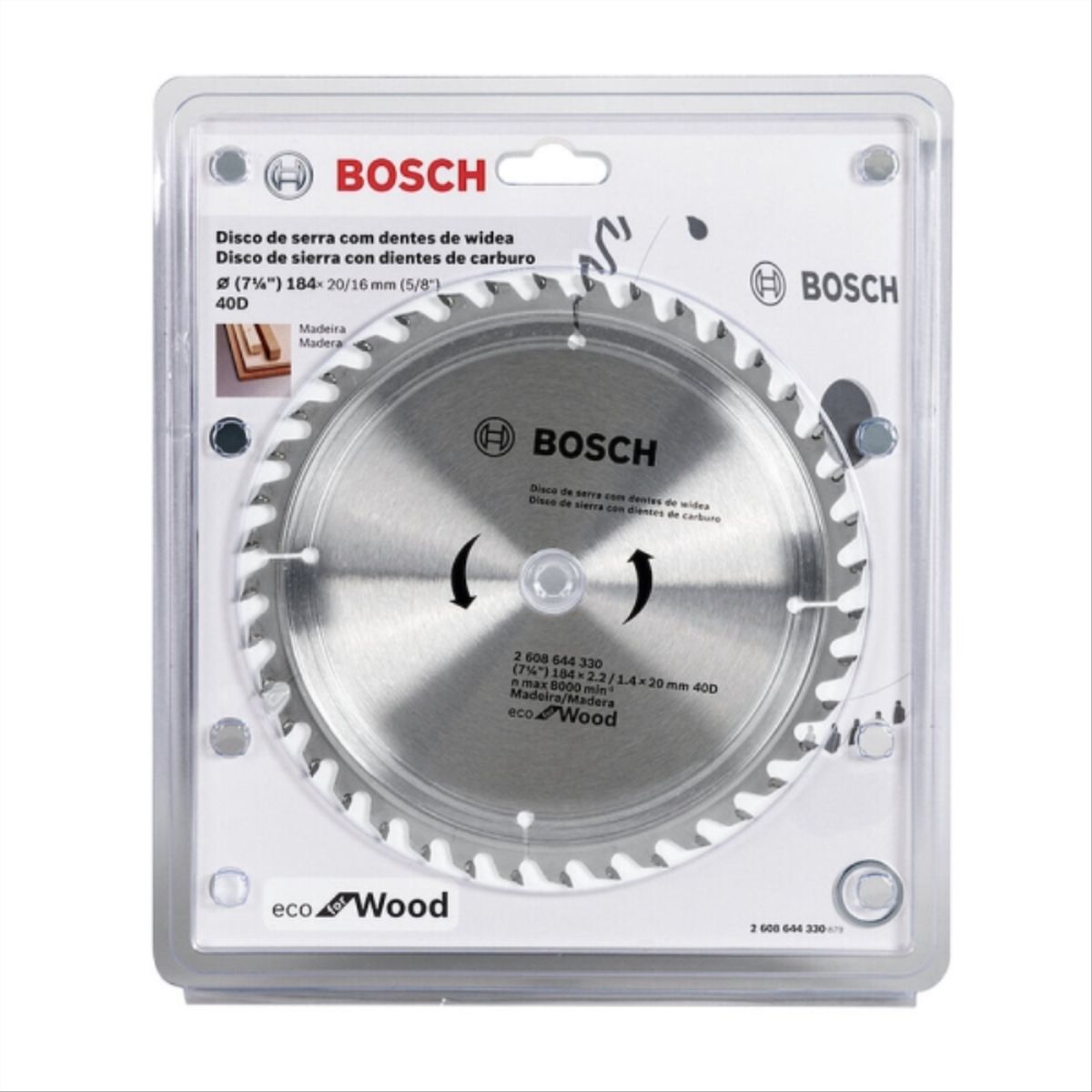 BOSCH - Disco sierra 7 1/4" 40 dientes