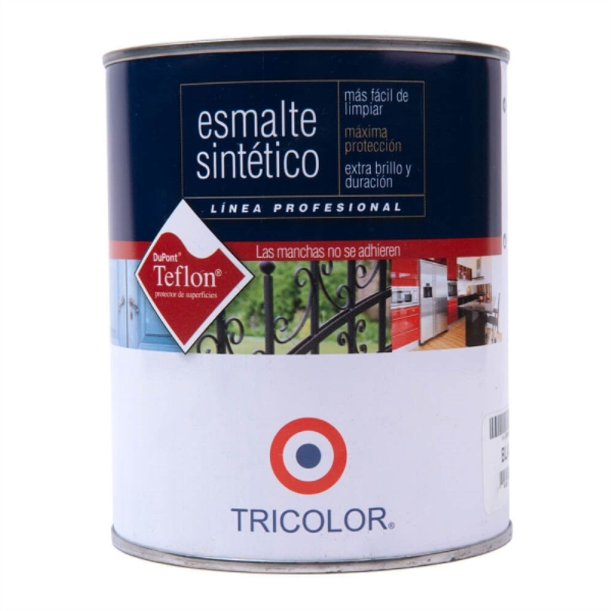 TRICOLOR - Esmalte sintético Profesional blanco 1/4 gal