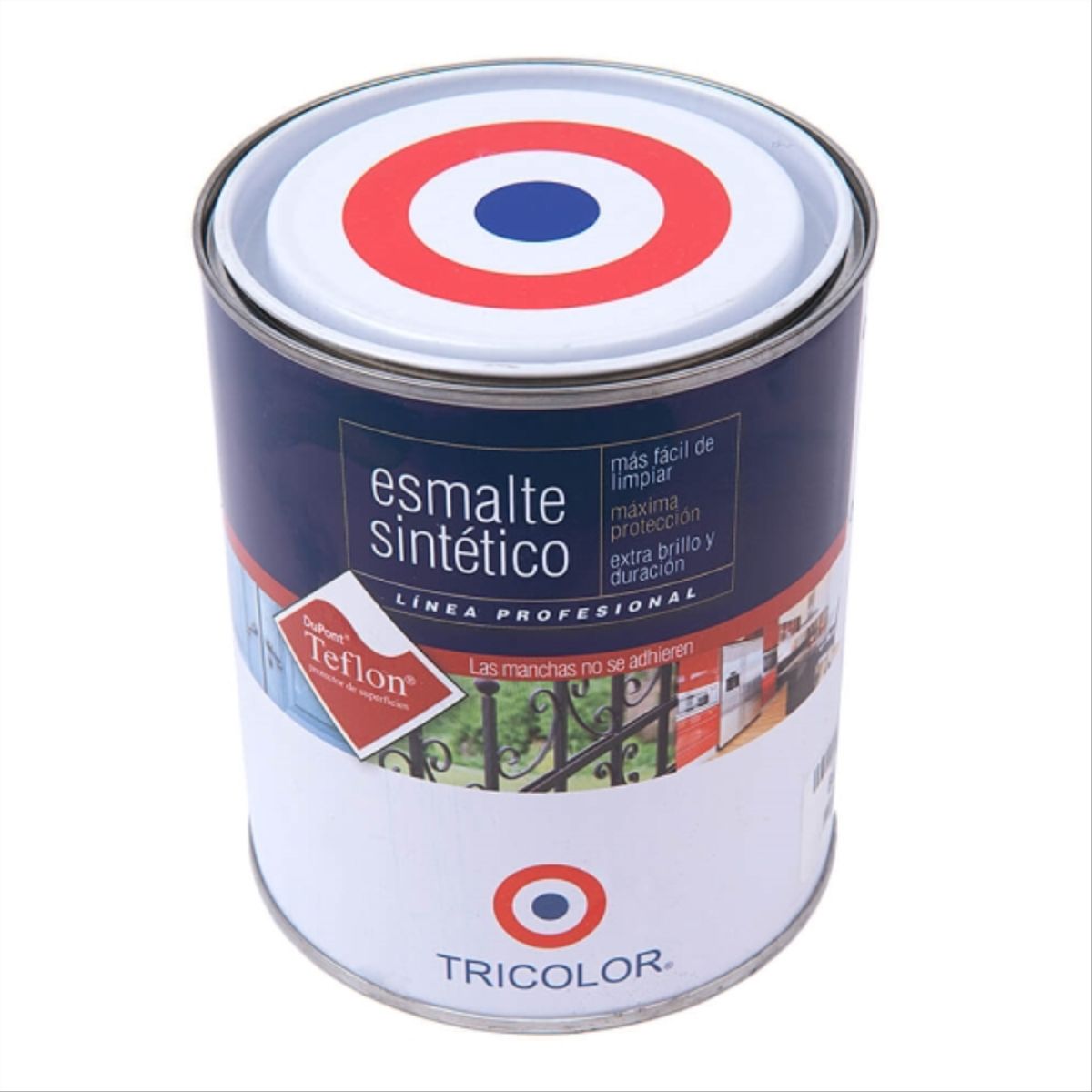 TRICOLOR - Esmalte sintético Profesional blanco 1/4 gal