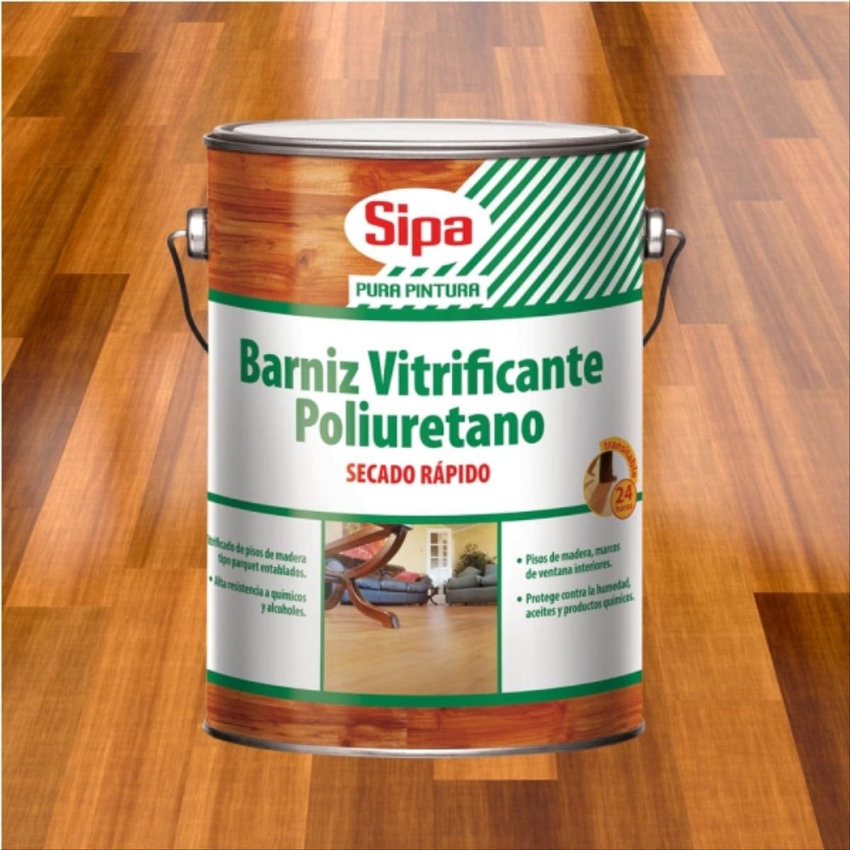 SIPA - Barniz vitrificante poliuretano brillante 1 gal