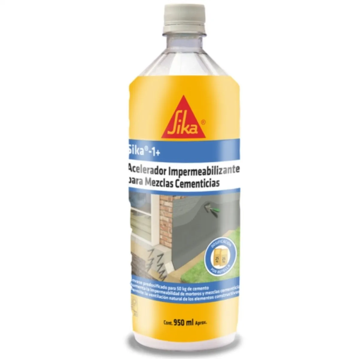 SIKA - Aditivo impermeabilizante fraguado normal Sika 1  950ml