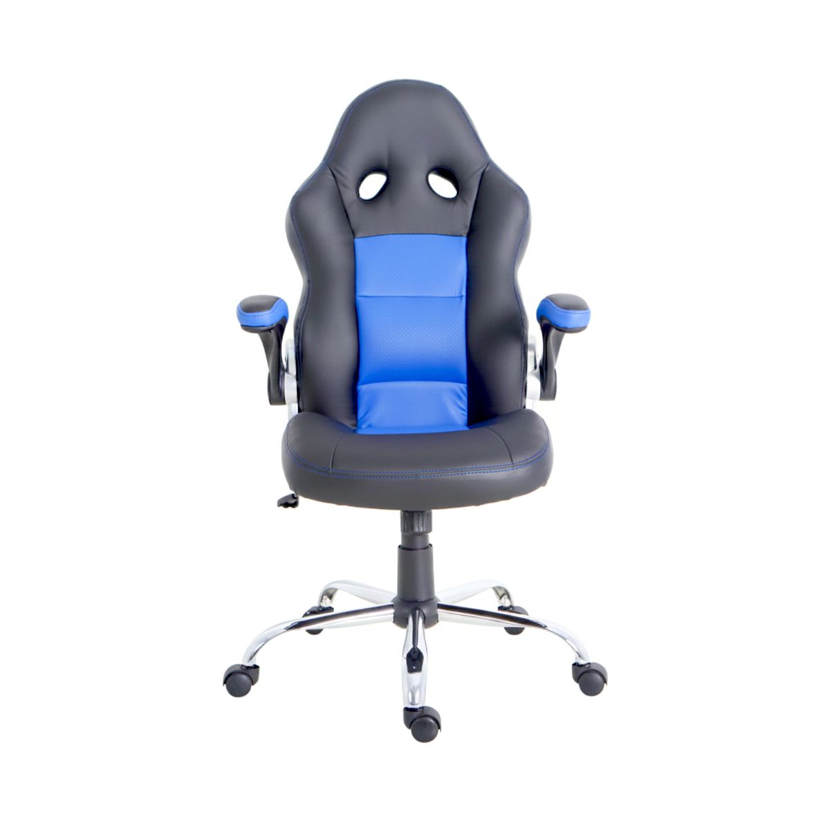 AGUILA - Silla Gamer Spectre de Cuero Sintético con Curva lumbar y Mecedora - Negro y Rojo