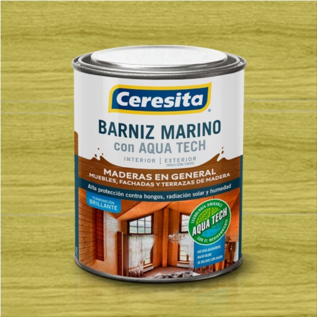 CERESITA - Barniz marino Aqua Tech natural 1/4 gal