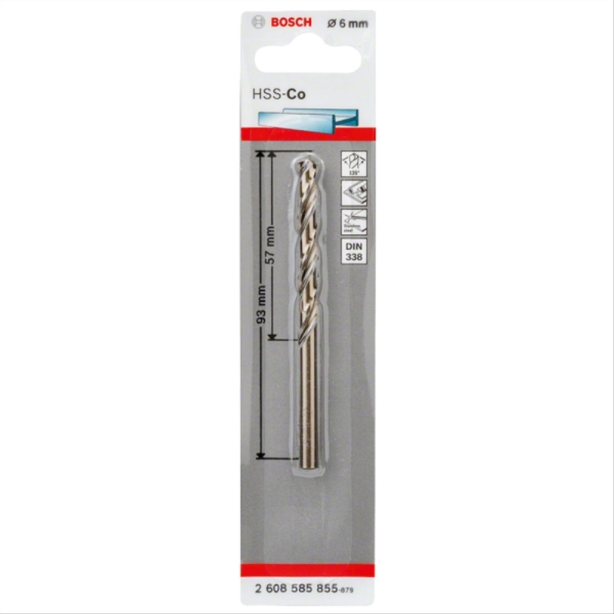 BOSCH - Broca metal cobalto 6,0mm