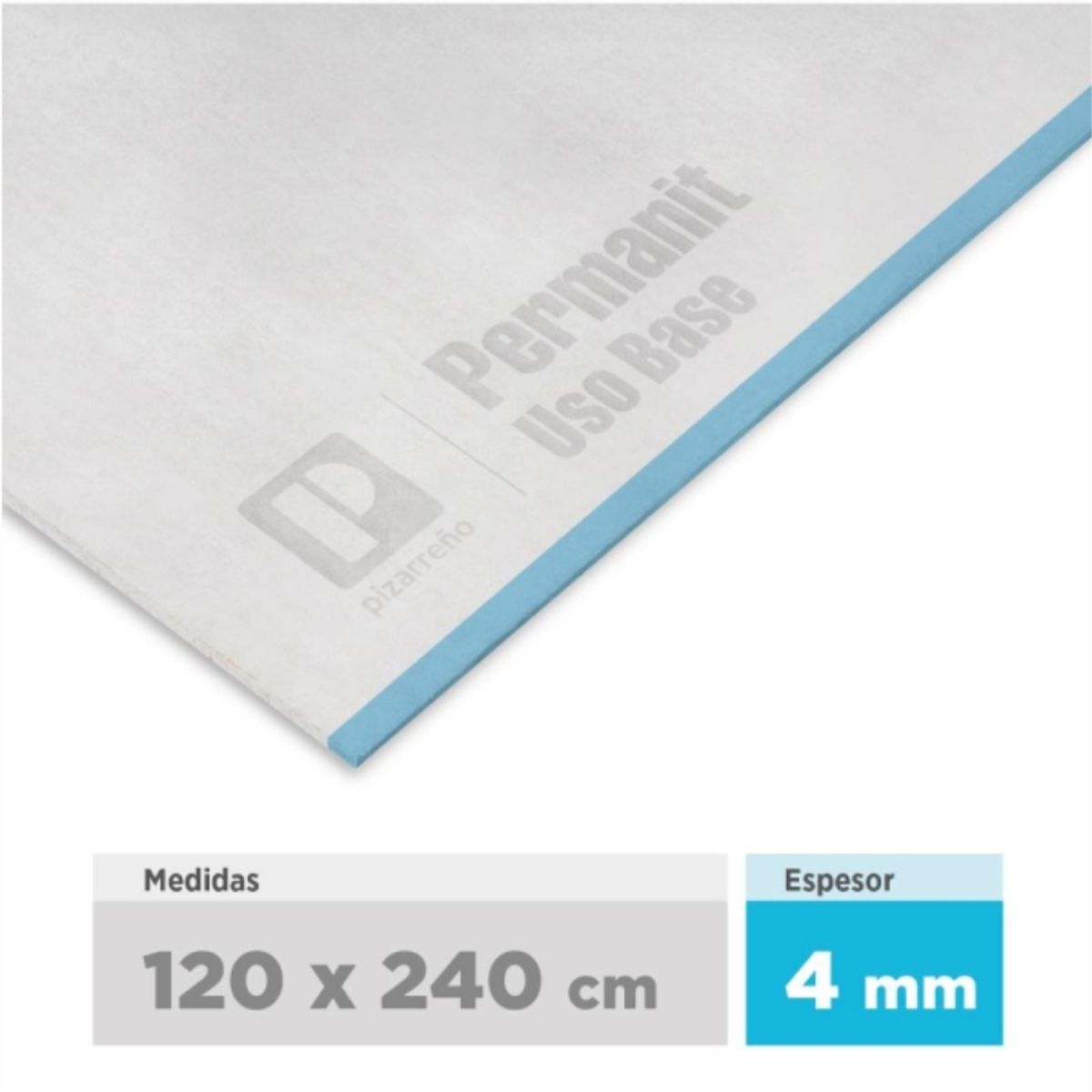 PIZARRENO - Plancha lisa permanit 1200x2400X4 mm
