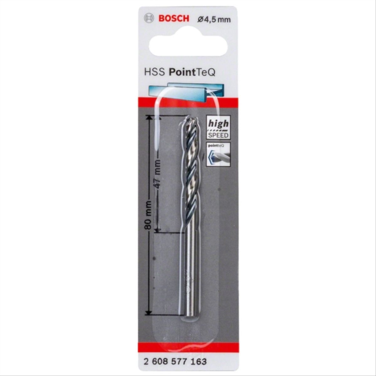 BOSCH - Broca acero rapido 4,5mm