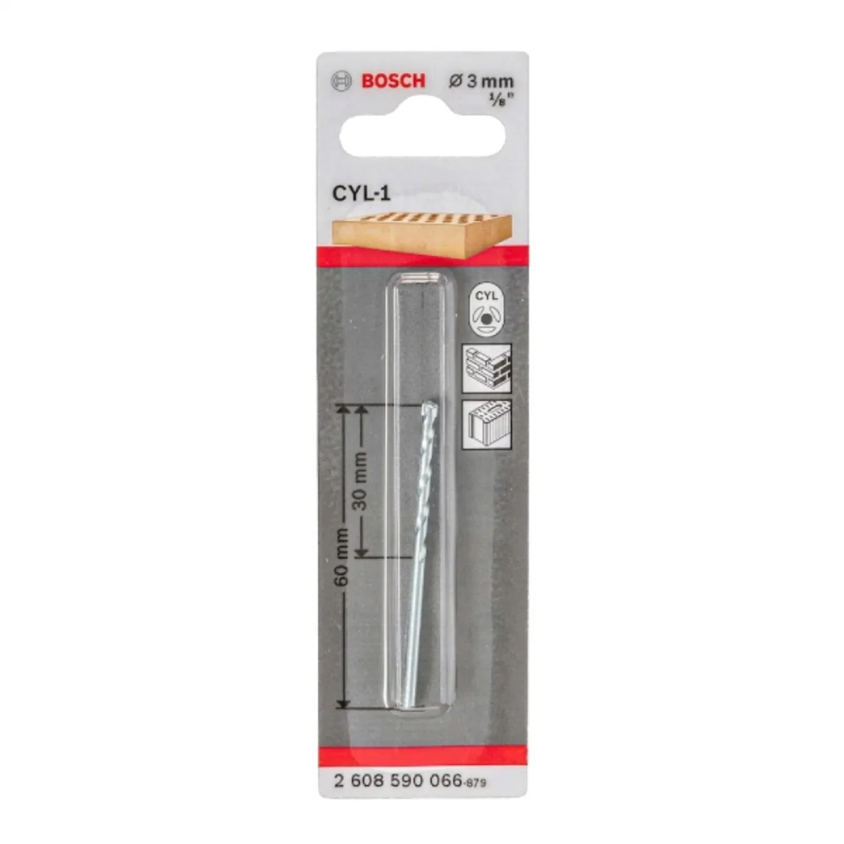 BOSCH - Broca concreto blister 3x30x60mm