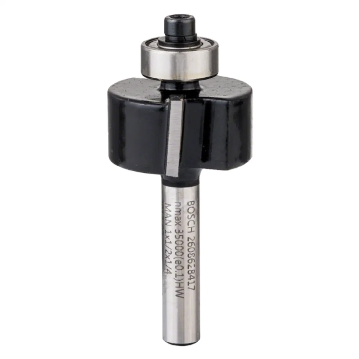 BOSCH - Fresa madera 1/4" costado recto con rodamiento corte 1"