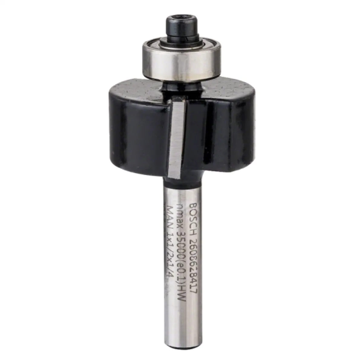 BOSCH - Fresa madera 1/4" costado recto con rodamiento corte 1"