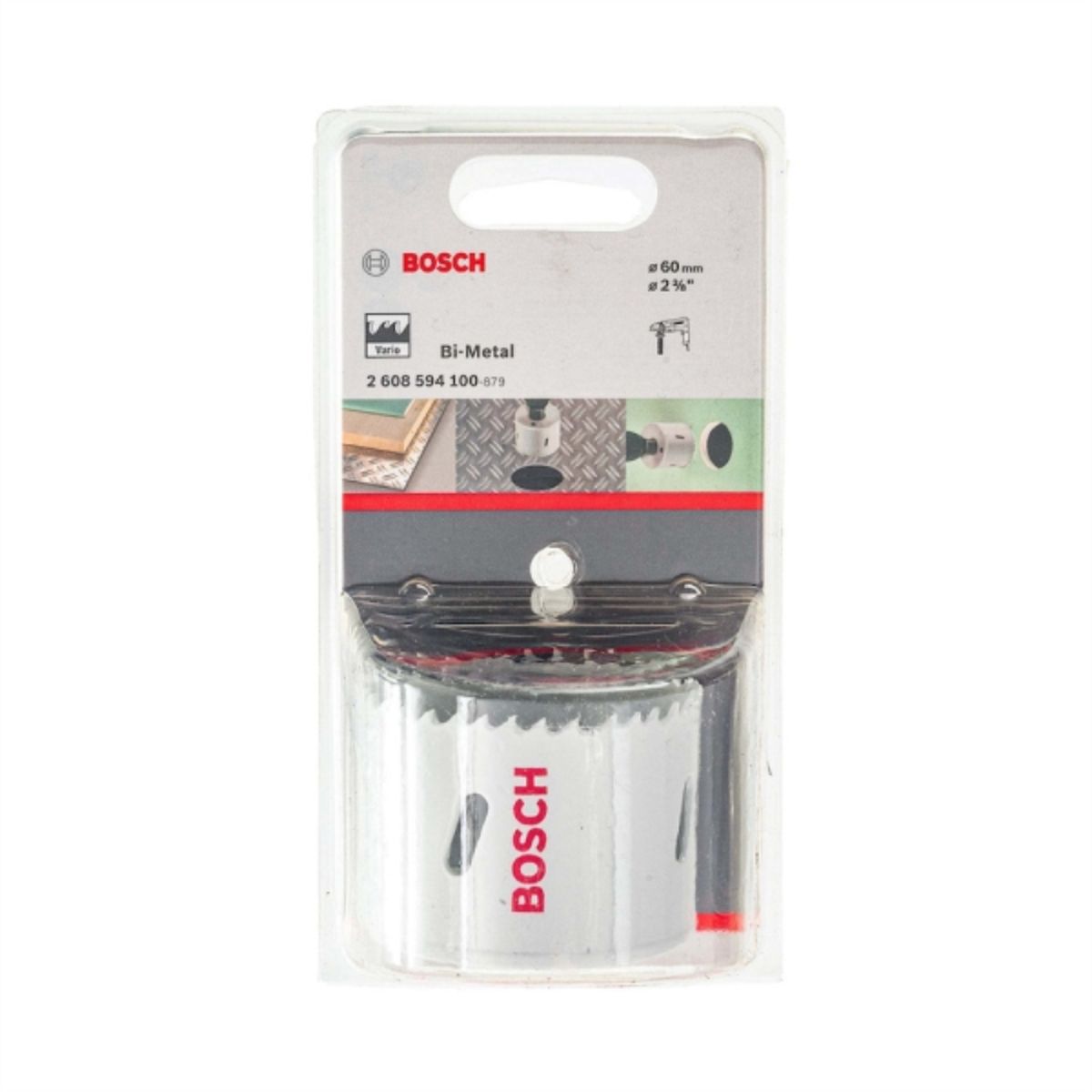 BOSCH - Sierra copa Bosch Bimetálica HSS 60mm, 2 3/8" en blister