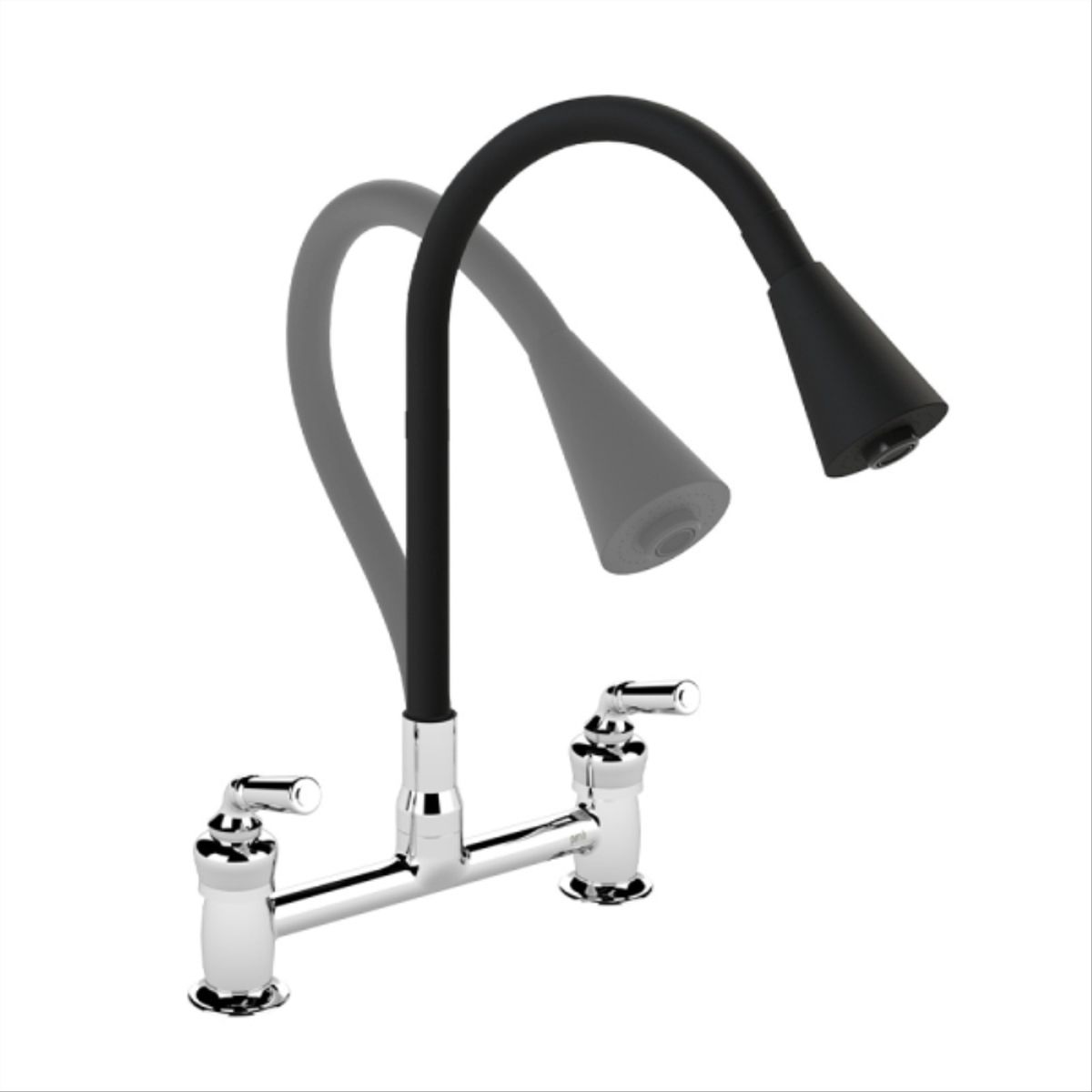 PMB - Combinación lavaplatos cromo Houston Flex Duo