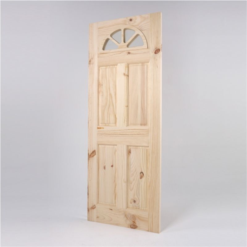 MADERAS BRAVO - Puerta pino Asturiana rustica 43mm X 75 X 200mt