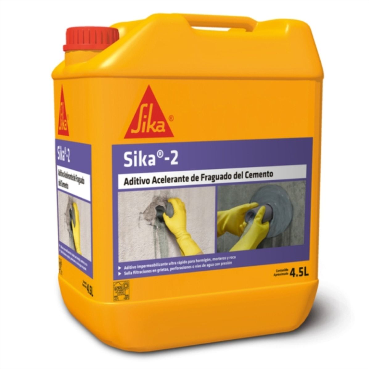SIKA - Aditivo acelerador ultrarapido del fraguado del cemento Sika 2  4,5lt