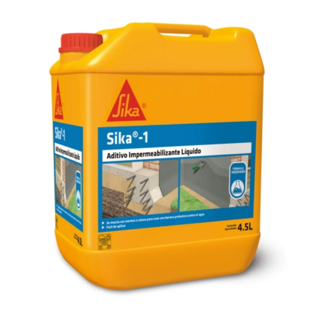 SIKA - Aditivo impermeabilizante Sika 1 fraguado normal 4,5lt