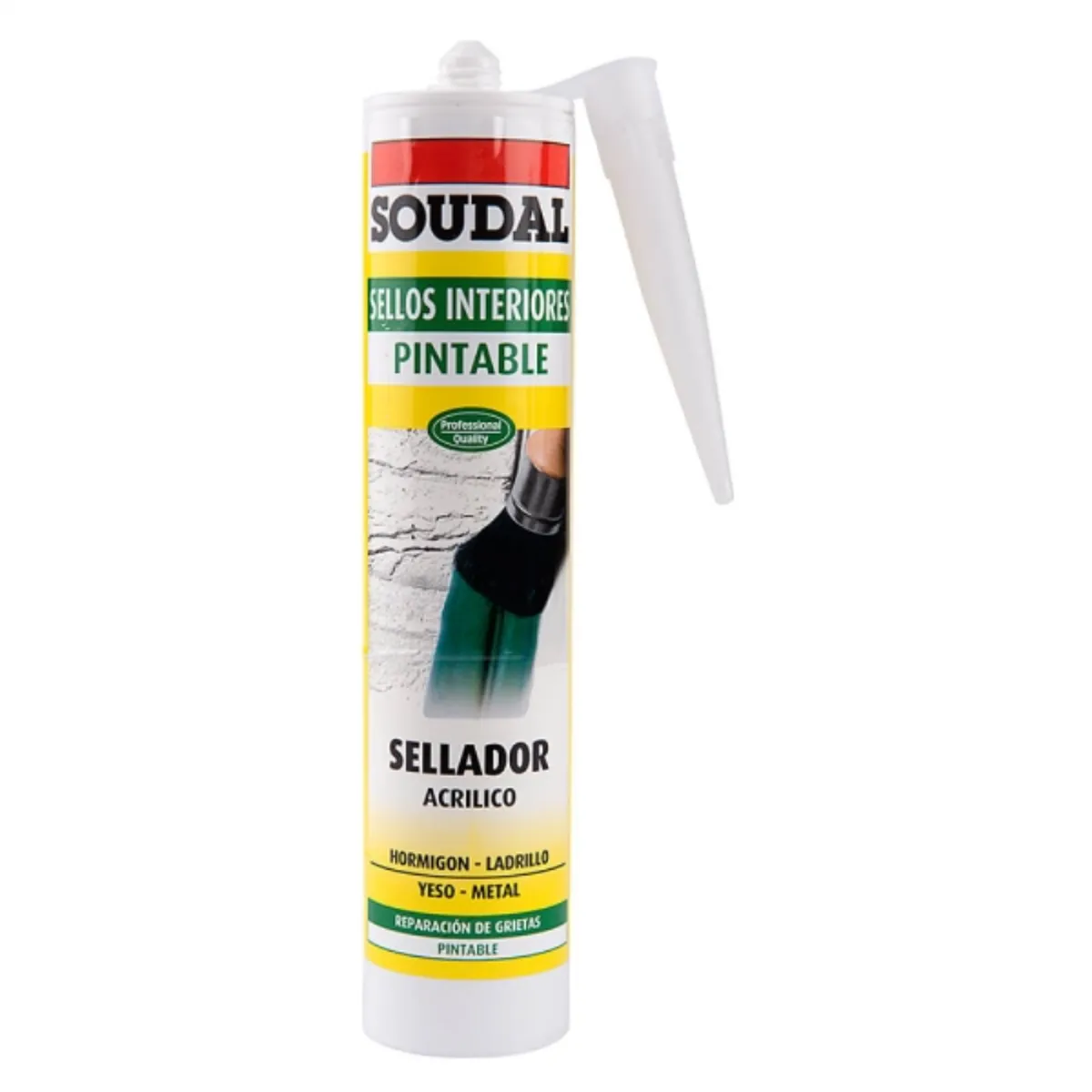 SOUDAL - Sellador acrílico pintable blanco 300 ml