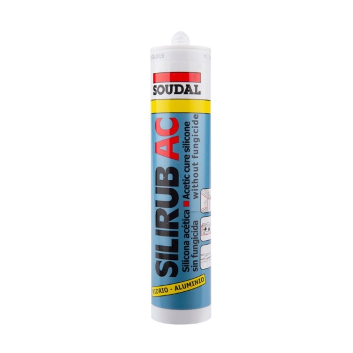 SOUDAL - Silicona universal acética negra 300 ml