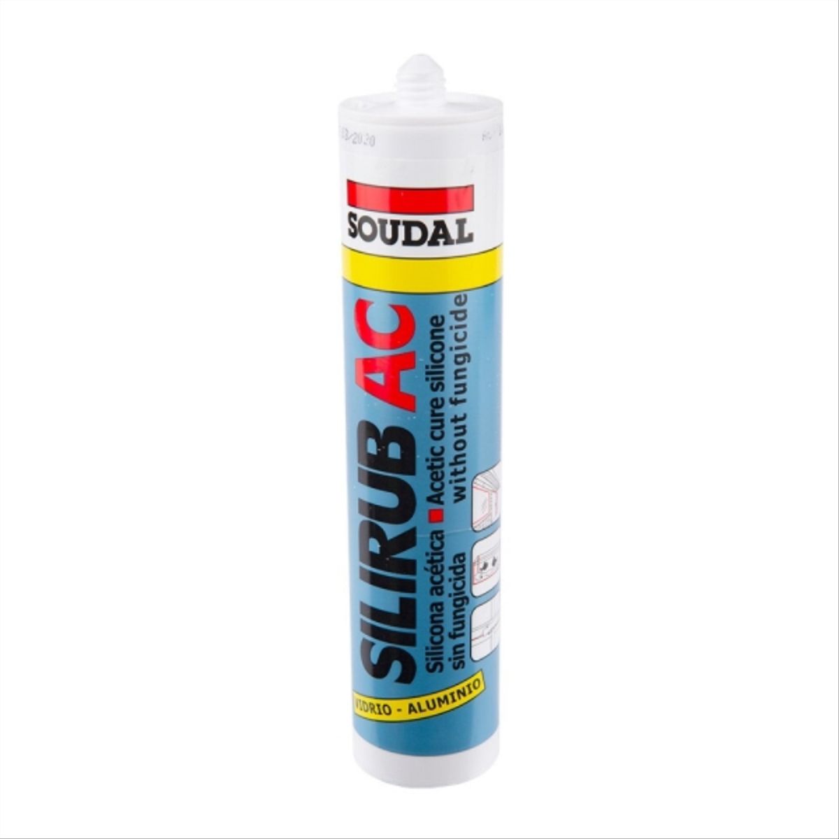SOUDAL - Silicona universal acética negra 300 ml