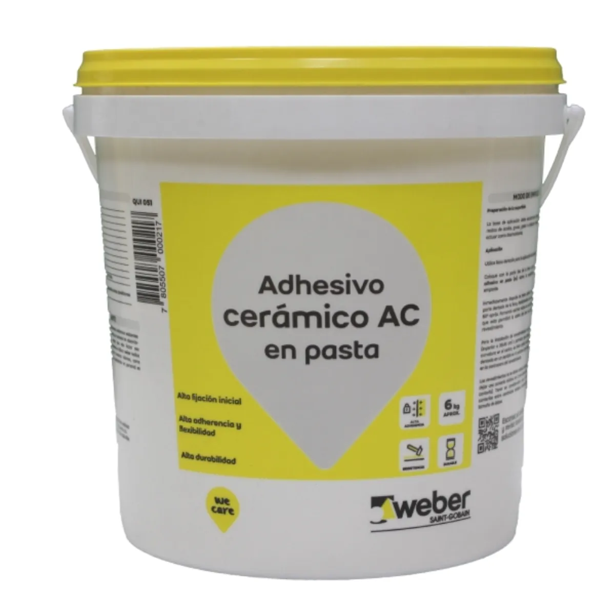 WEBER - Adhesivo cerámico pasta AC 6 kg
