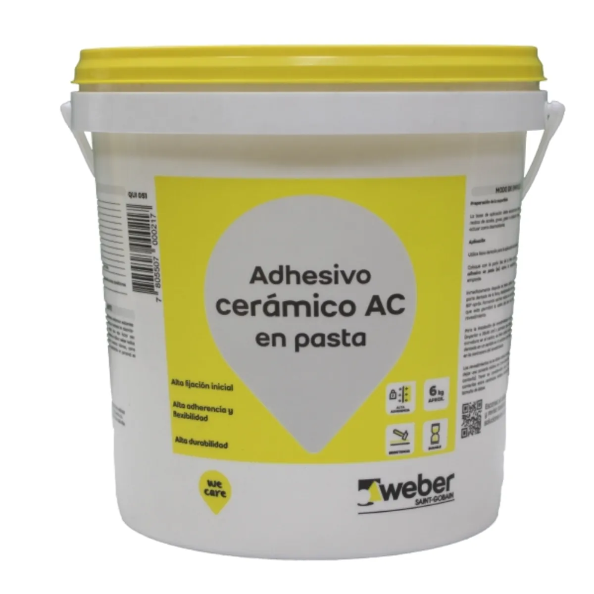 WEBER - Adhesivo cerámico pasta AC 6 kg