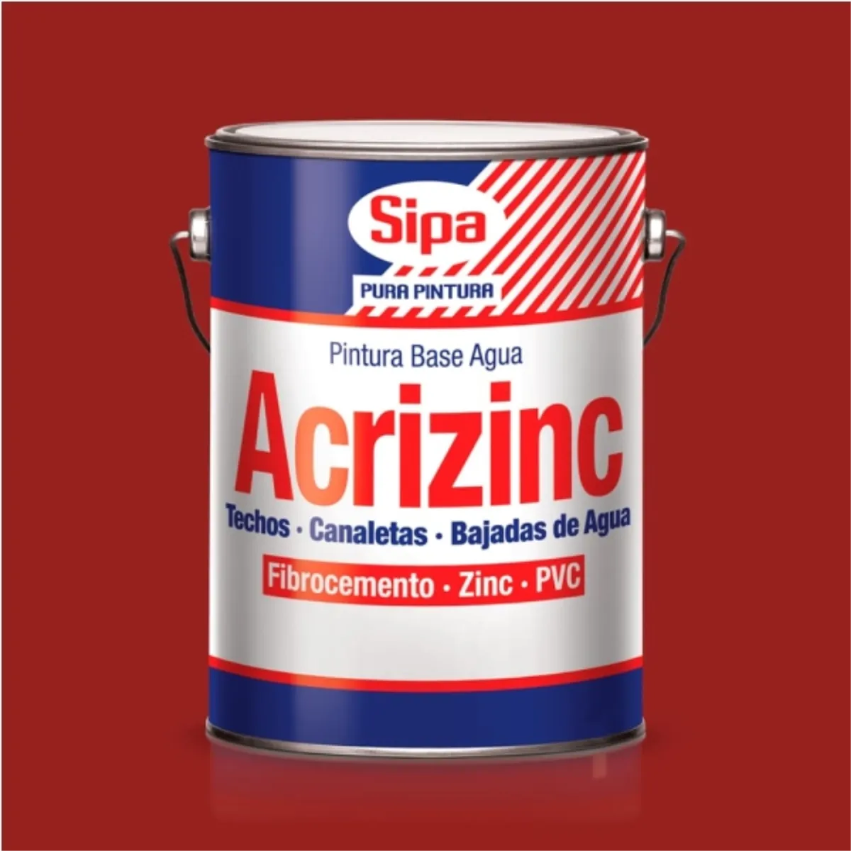 SIPA - Pintura para techo Acrizinc rojo colonial 1 gal
