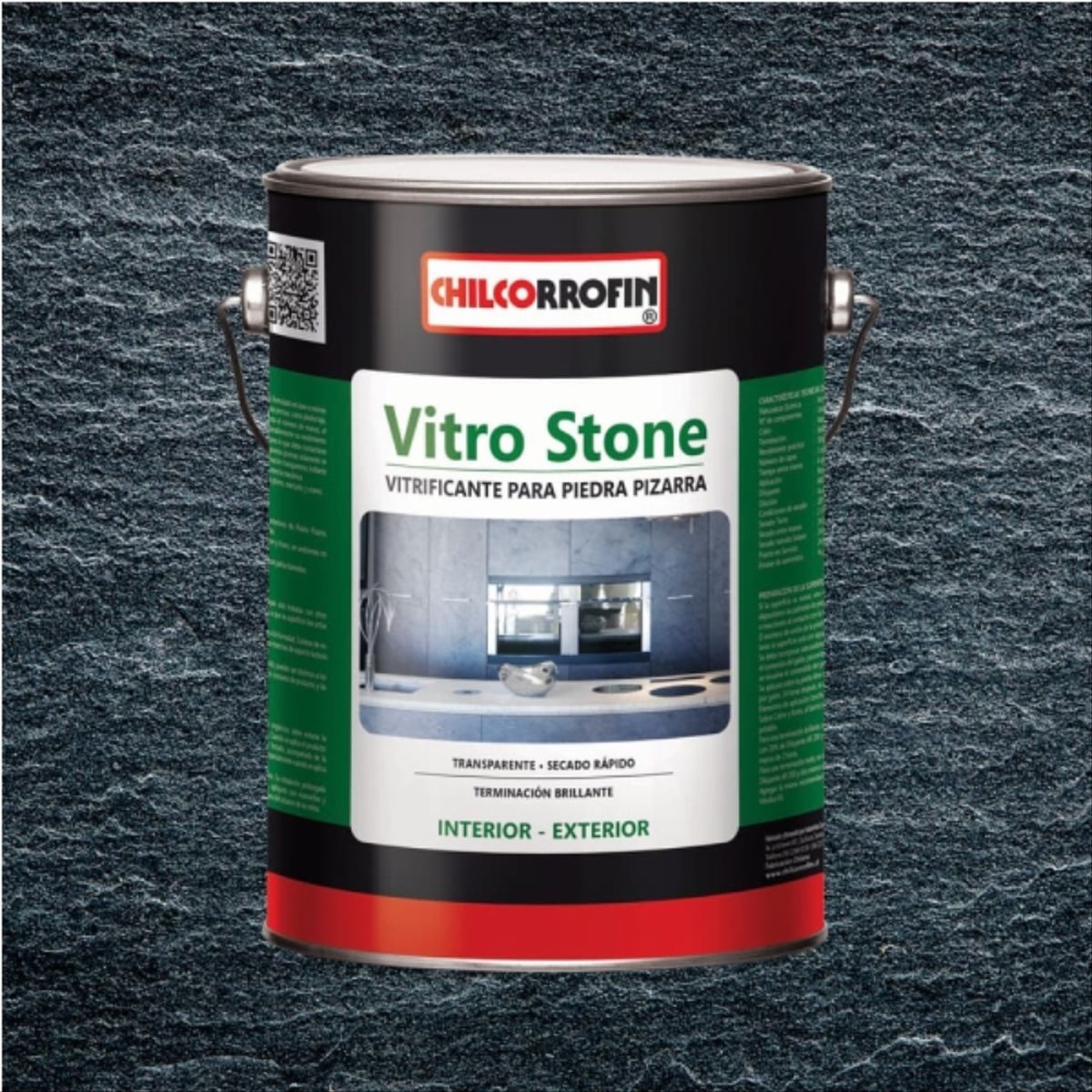 CHILCORROFIN - Vitrificante para piedra pizarra Vitro Stone brillante 1 gal