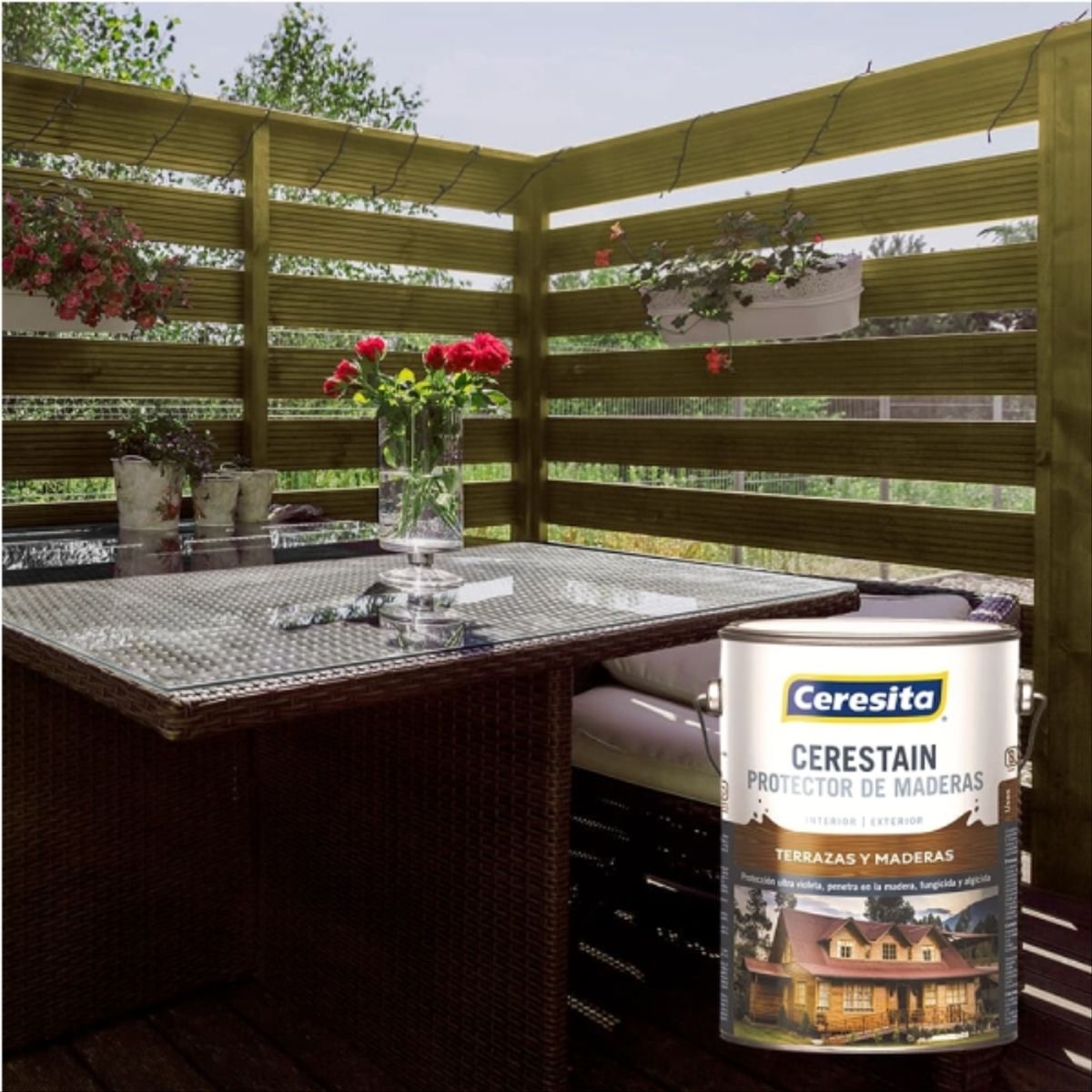 CERESITA - Protector de madera Cerestain verde 1 gal