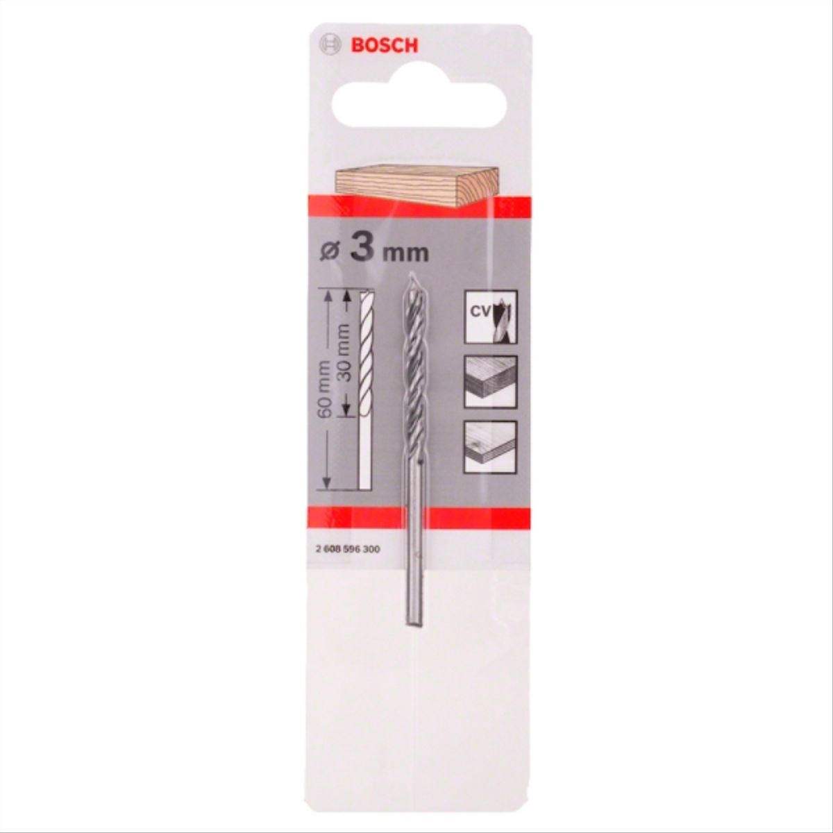 BOSCH - Broca madera cilindrica 3x30mm