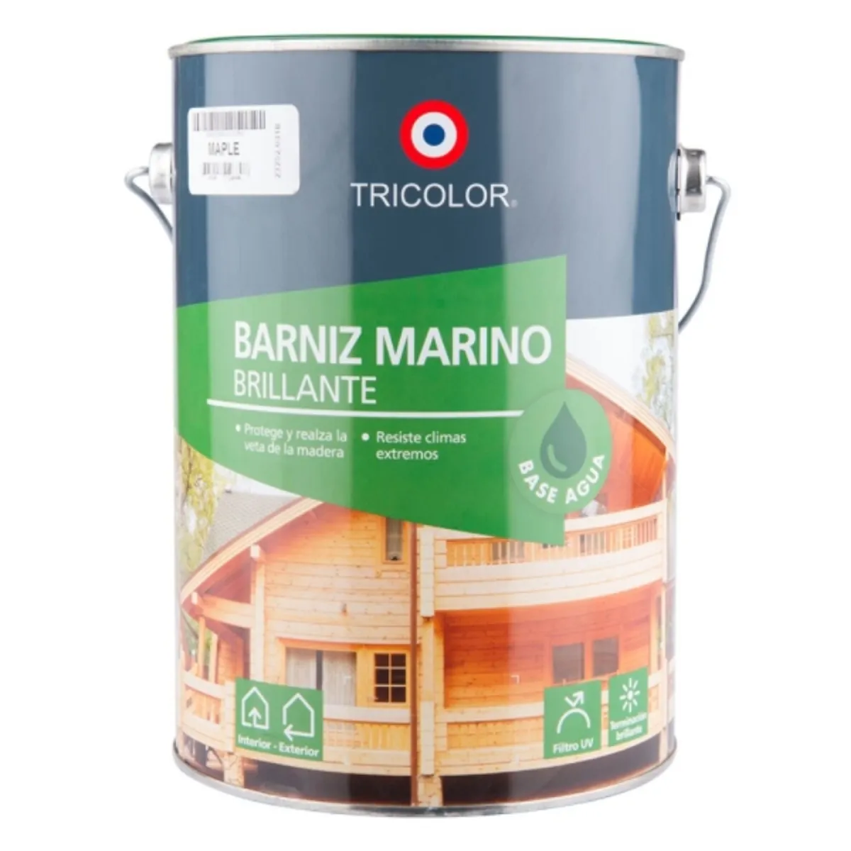 TRICOLOR - Barniz marino base agua maple 1 gal