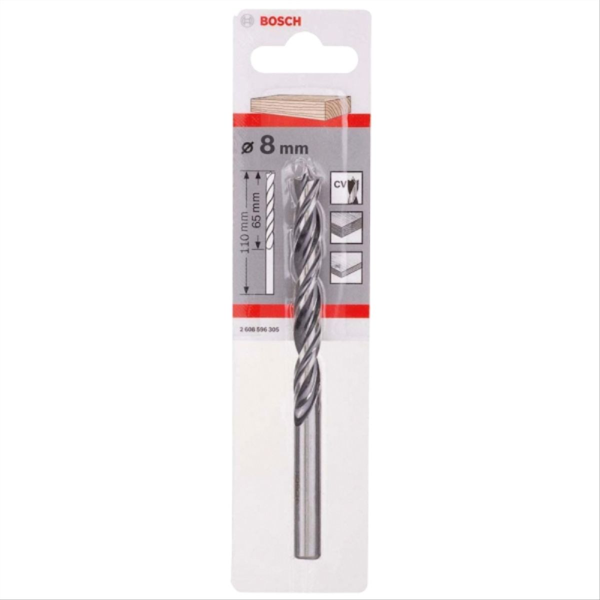 BOSCH - Broca madera cilindrica 8x65mm