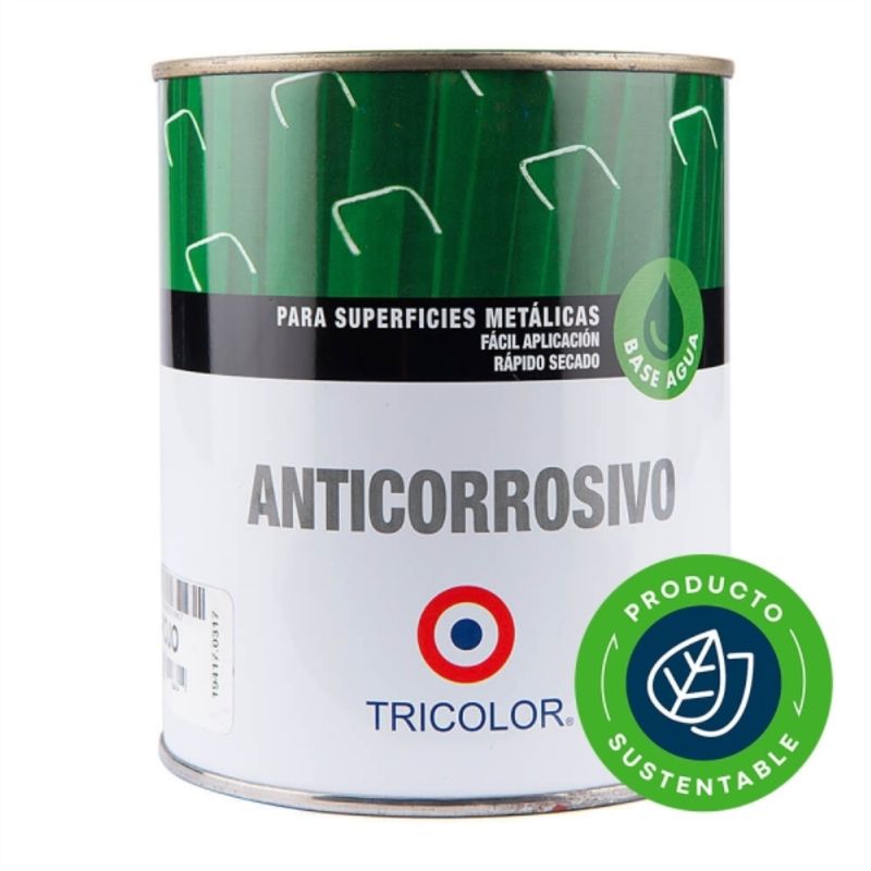 TRICOLOR - Anticorrosivo base agua rojo 1/4 gal