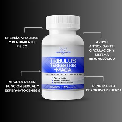 Imagen 2 del producto Tribulus Terrestris + Maca 120 Cápsulas - Austral Life