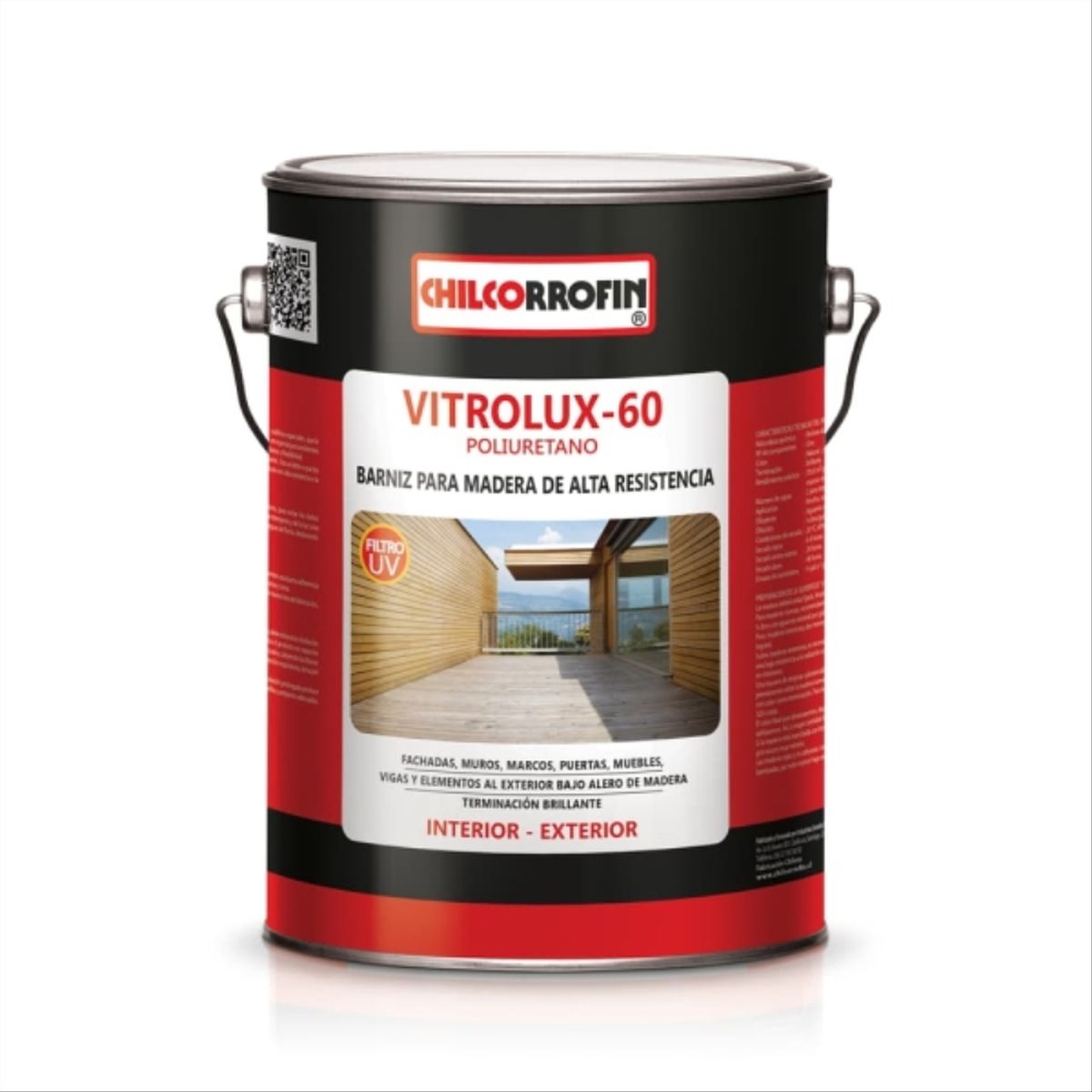 CHILCORROFIN - Barniz poliuretano Vitrolux 60 natural 1 gal