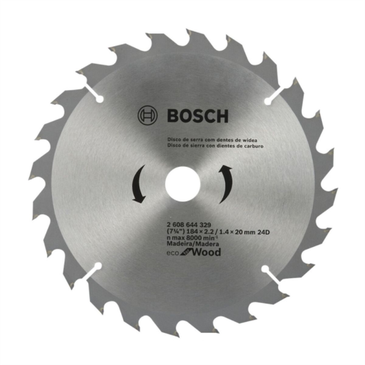 BOSCH - Disco sierra 7 1/4" 24 dientes