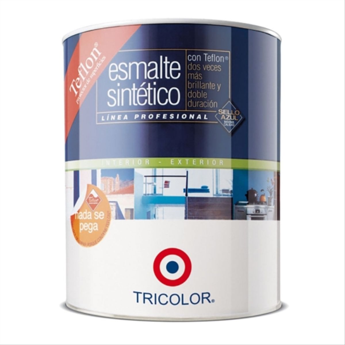 TRICOLOR - Esmalte sintético Profesional azul ultra 1/4 gal