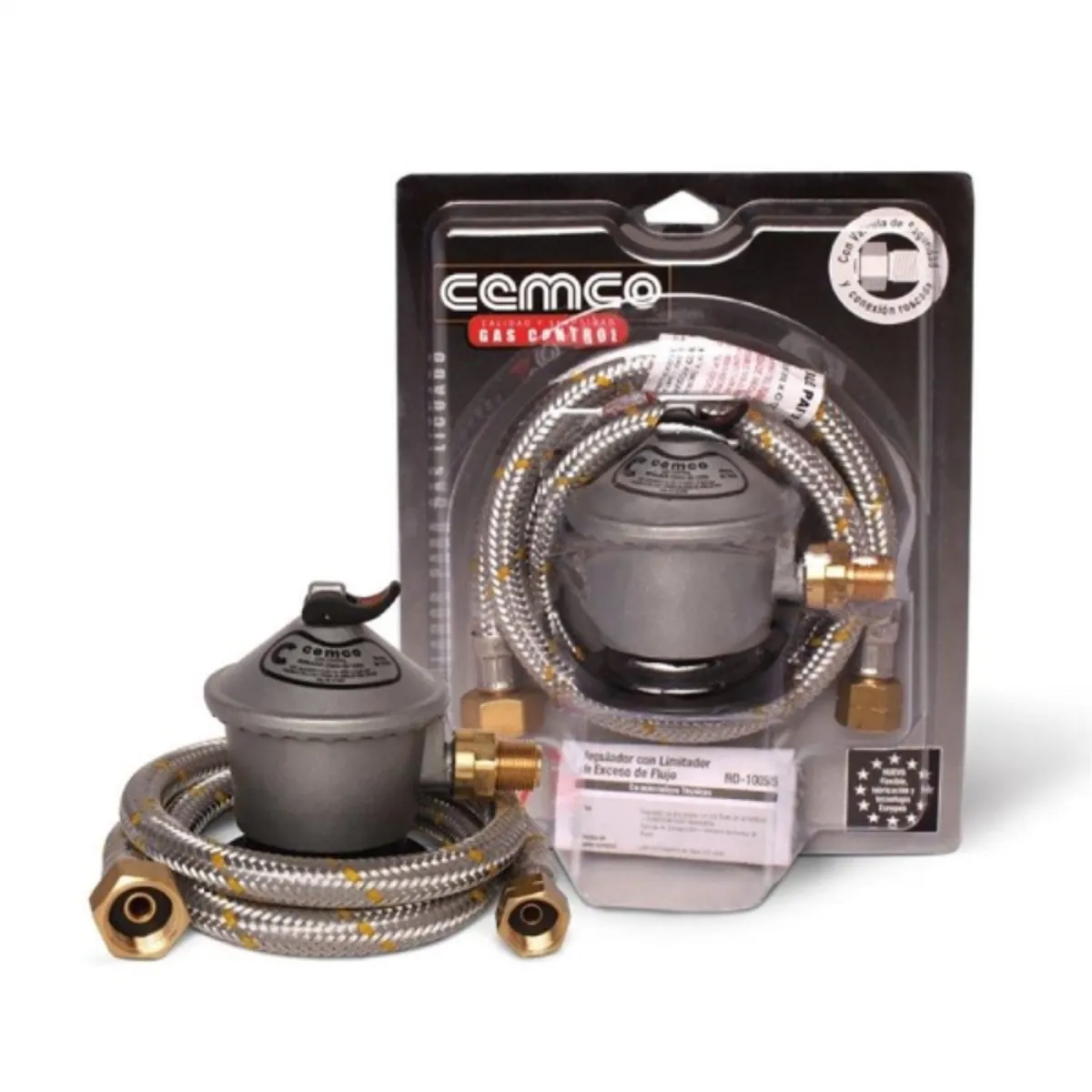 CEMCO - Kit regulador + flexible 3/8x1/2"