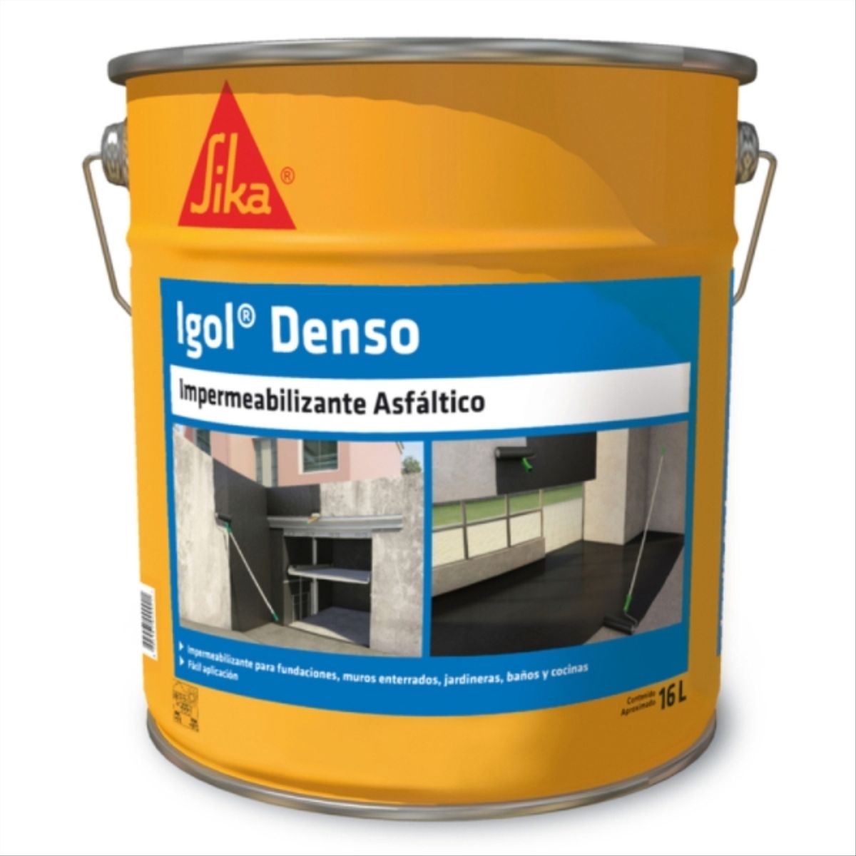 SIKA - Pintura asfaltica Igol denso 16lt