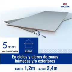 VOLCAN - Plancha lisa volcanboard 5.0mm 1,20x2,40 ml